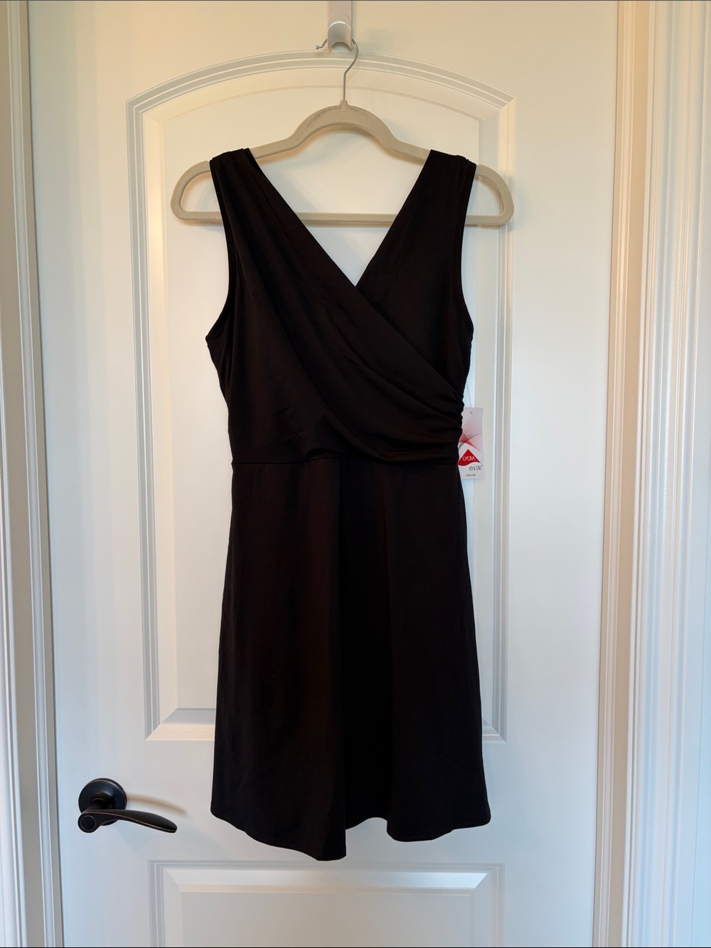 NWT Classic Black Lands End Tummy Control Swim Dress Size 10L